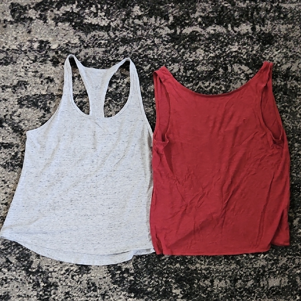 ZYIA Red and Gray Women's Tank Tops